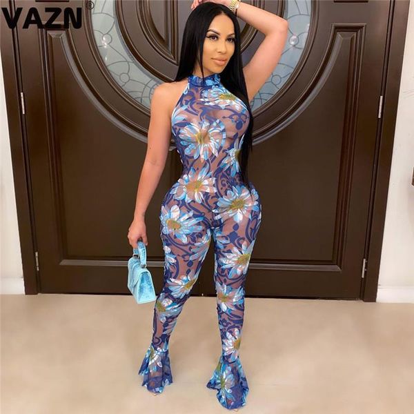 women's jumpsuits & rompers vazn print 2021 summer lady long jumpsuit halter backless skinny flare pant young beach guazy chic, Black;white
women's jumpsuits & rompers vazn print 2021 summer lady long jumpsuit halter backless skinny flare pant young beach guazy chic, Black;white