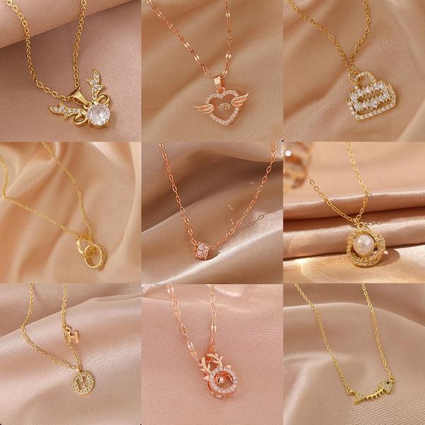 pendant necklaces gold necklace for women zircon jewelry titanium steel peanut mermaid heart butterfly stainless sunflower, Silver
pendant necklaces gold necklace for women zircon jewelry titanium steel peanut mermaid heart butterfly stainless sunflower, Silver