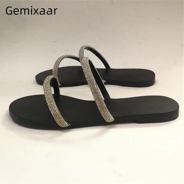 slippers concise one-strap flat summer beach slides women jeweled narrow band open toe rhinestone 2021 slip-on, Black
slippers concise one-strap flat summer beach slides women jeweled narrow band open toe rhinestone 2021 slip-on, Black