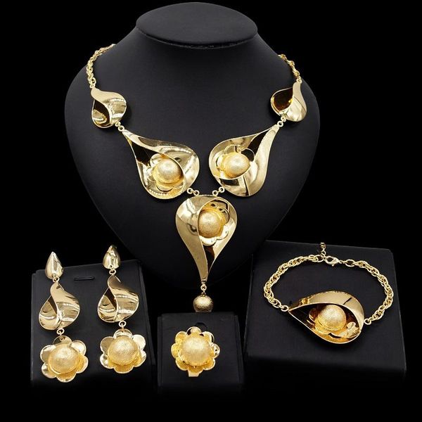 earrings & necklace yulaili dubai gold jewelry sets pendant flowers bracelet ring accessories for women jewelery set wholesale, Silver
earrings & necklace yulaili dubai gold jewelry sets pendant flowers bracelet ring accessories for women jewelery set wholesale, Silver