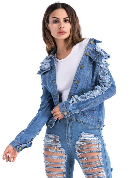 women's jackets plus size 5xl ripped hole washed denim jacket fall fashion hip hop teardrop crazy, Black;brown
women's jackets plus size 5xl ripped hole washed denim jacket fall fashion hip hop teardrop crazy, Black;brown