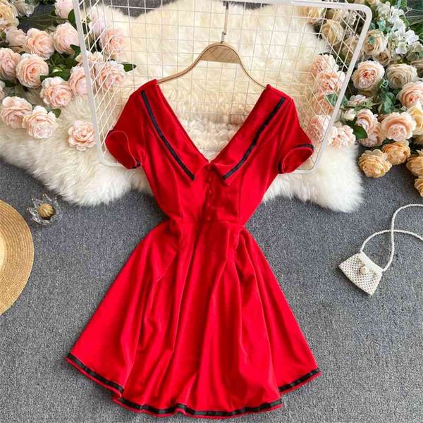 spring summer european and american fashion vestidos female v-neck short-sleeved slim slimming mini dress c730 210506, Black;gray
spring summer european and american fashion vestidos female v-neck short-sleeved slim slimming mini dress c730 210506, Black;gray
