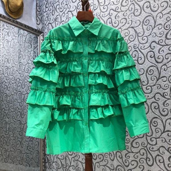 women's blouses & shirts fashion blouse shirt 2021 autumn style women turn-down collar cascading ruffle deco long sleeve red yellow gr, White
women's blouses & shirts fashion blouse shirt 2021 autumn style women turn-down collar cascading ruffle deco long sleeve red yellow gr, White