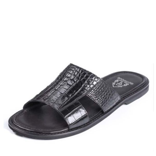 slippers gete crocodile leather men flip-flops casual sandals slipper shoes, Black
slippers gete crocodile leather men flip-flops casual sandals slipper shoes, Black
