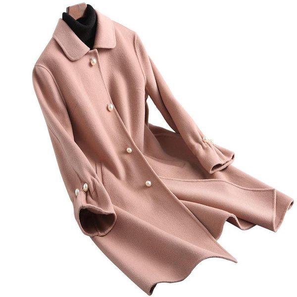 women's wool & blends fashion women coat 2021 spring double-sided coats female autumn long jacket manteau femme hiver 38517 wyq1205, Black
women's wool & blends fashion women coat 2021 spring double-sided coats female autumn long jacket manteau femme hiver 38517 wyq1205, Black