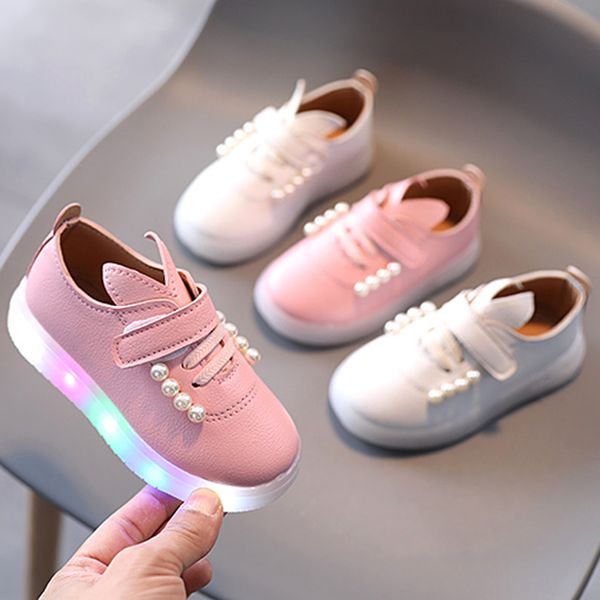 LED Light Kids Sneaker Shoes Children Baby Girls Rabbit Ears Pearl Luminous Sport Sneakers Princess Shoes zapatillas zapatos, Pink
LED Light Kids Sneaker Shoes Children Baby Girls Rabbit Ears Pearl Luminous Sport Sneakers Princess Shoes zapatillas zapatos, Pink