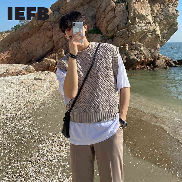 iefb summer crew neck short waistcoat loose casual off shoulder sleeveless kintted vest men's and women's sweater vest 9y7102 2105, White;black
iefb summer crew neck short waistcoat loose casual off shoulder sleeveless kintted vest men's and women's sweater vest 9y7102 2105, White;black