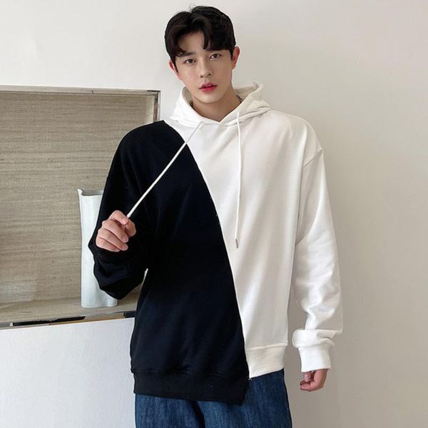 men's hoodies & sweatshirts korean streetwear fashion sweatshirt style clothes men niche design color contrast split hooded irregular h, Black
men's hoodies & sweatshirts korean streetwear fashion sweatshirt style clothes men niche design color contrast split hooded irregular h, Black