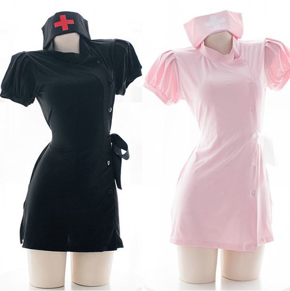 women costume lady nurse girl uniform set maid exotic apparel role play underwear cosplay uniform pink&black, Red;black
women costume lady nurse girl uniform set maid exotic apparel role play underwear cosplay uniform pink&black, Red;black