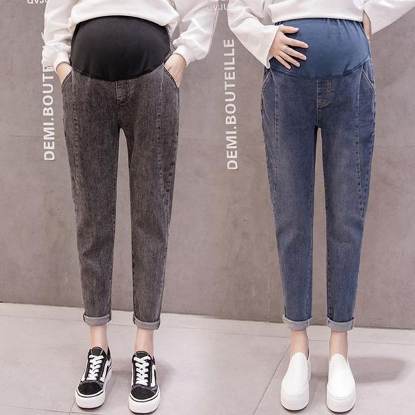 maternity bottoms autumn and winter pregnant women old jeans fashion wild denim loose pants pregnancy, White
maternity bottoms autumn and winter pregnant women old jeans fashion wild denim loose pants pregnancy, White