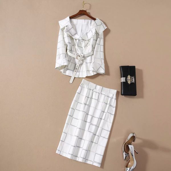 dress european and american women's clothing styles for spring 2021 three-quarter sleeve coat checked belt skirt fashion suits 8vkd, White
dress european and american women's clothing styles for spring 2021 three-quarter sleeve coat checked belt skirt fashion suits 8vkd, White