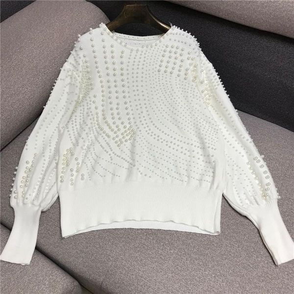 women's sweaters 2021 autumn and winter clothes sweater heavy industry full body beaded all-matching femme knitted pullover, White;black
women's sweaters 2021 autumn and winter clothes sweater heavy industry full body beaded all-matching femme knitted pullover, White;black