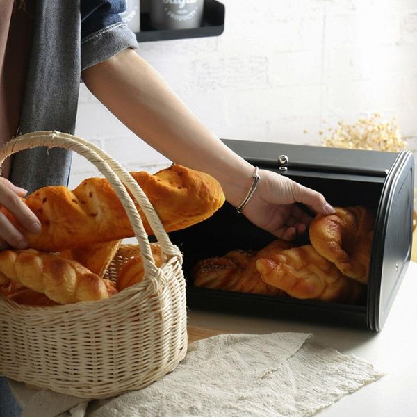metal bread box bin kitchen storage containers with roll lid kitchenware benl889 bottles & jars
metal bread box bin kitchen storage containers with roll lid kitchenware benl889 bottles & jars