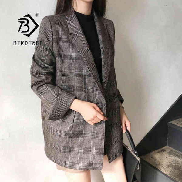 autumn plaid women blazers double-breasted pockets long sleeve notched commute loose outerwear c07712r 210419, White;black
autumn plaid women blazers double-breasted pockets long sleeve notched commute loose outerwear c07712r 210419, White;black