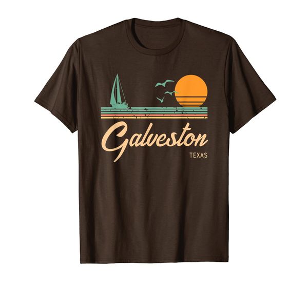 vintage galveston texas t-shirt, White;black 
vintage galveston texas t-shirt, White;black