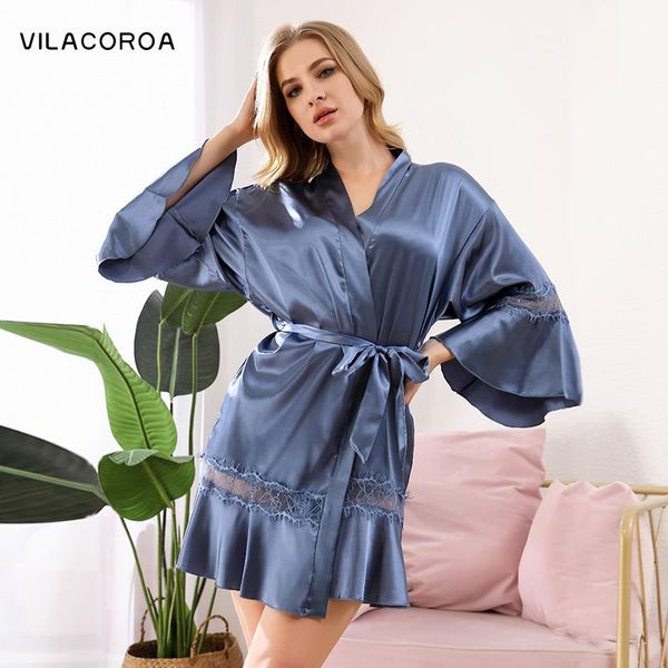 satin flared sleeve nightgown feminine pajamas silk bridal wedding kimono blue bathrobe lace stitching nightwear solid robe women's sle, Black;red
satin flared sleeve nightgown feminine pajamas silk bridal wedding kimono blue bathrobe lace stitching nightwear solid robe women's sle, Black;red