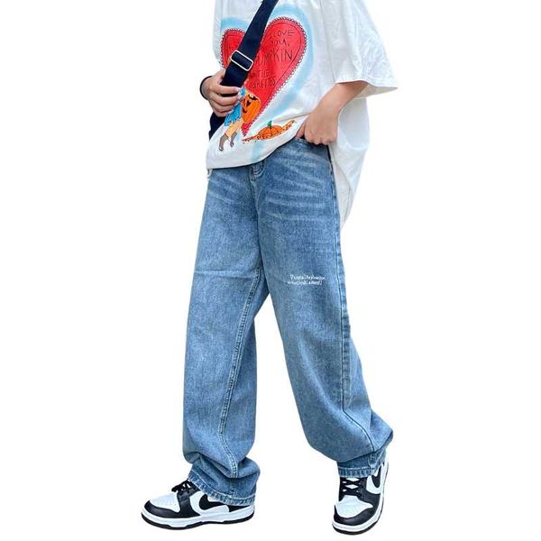 women's jeans nyoolo casual streetwear letters embroidery bleached washed baggy women men cloth harajuku boyfriend straight denim pants, Blue
women's jeans nyoolo casual streetwear letters embroidery bleached washed baggy women men cloth harajuku boyfriend straight denim pants, Blue