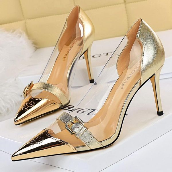 dress shoes women pumps heels transparent pvc ladies metal belt buckle stiletto high heel wedding, Black
dress shoes women pumps heels transparent pvc ladies metal belt buckle stiletto high heel wedding, Black