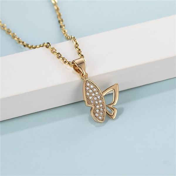 new korean fashion personalized women's butterfly necklace gold plated micro inlaid zircon pendant clavicle chain headpiece, Black
new korean fashion personalized women's butterfly necklace gold plated micro inlaid zircon pendant clavicle chain headpiece, Black