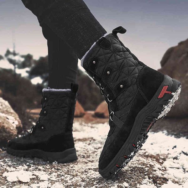 dress shoes winter men snow boots super warm hiking waterproof leather 's outdoor sneakers work vnvg, Black
dress shoes winter men snow boots super warm hiking waterproof leather 's outdoor sneakers work vnvg, Black