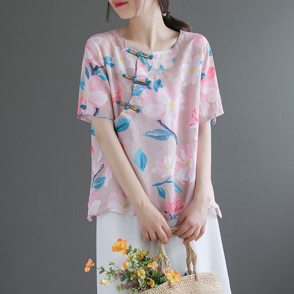 johnature summer retro print o-neck plate buckle short sleeve cotton linen shirt simple comfortable all-match women 210521, White
johnature summer retro print o-neck plate buckle short sleeve cotton linen shirt simple comfortable all-match women 210521, White
