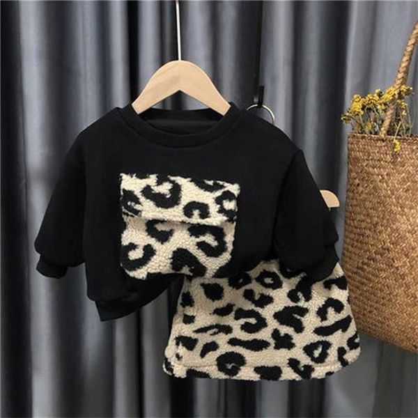 children's clothing autumn and winter korean girl leopard print fur suit fashion 2pcs warm sweater cover baby clothes 220118, White
children's clothing autumn and winter korean girl leopard print fur suit fashion 2pcs warm sweater cover baby clothes 220118, White