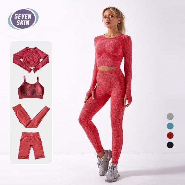 yoga outfit seven skin seamless set women workout sportswear gym cloth fitness long sleeve crop high waist leggings+sports bra suit
yoga outfit seven skin seamless set women workout sportswear gym cloth fitness long sleeve crop high waist leggings+sports bra suit