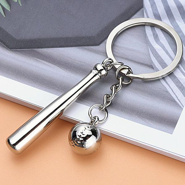 keychains chic baseball keychain metal sports jewelry bat key ring pendant durable car club keyring souvenir, Silver
keychains chic baseball keychain metal sports jewelry bat key ring pendant durable car club keyring souvenir, Silver
