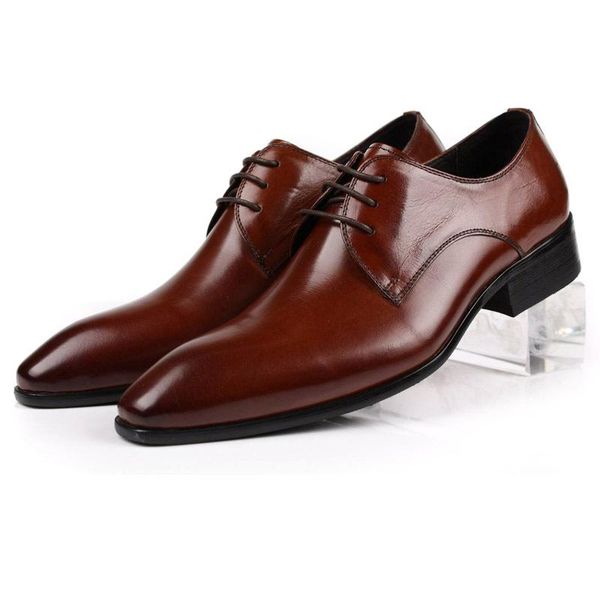 dress shoes leather cowhide lace-up pointed toe low men's business formal wear hun yan xie chaussure homme, Black
dress shoes leather cowhide lace-up pointed toe low men's business formal wear hun yan xie chaussure homme, Black