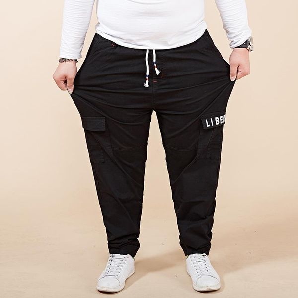 men's wear wide-legged harlan stretch elastic waist overalls fertilizer increase beam foot more casual pants pocket, Black
men's wear wide-legged harlan stretch elastic waist overalls fertilizer increase beam foot more casual pants pocket, Black