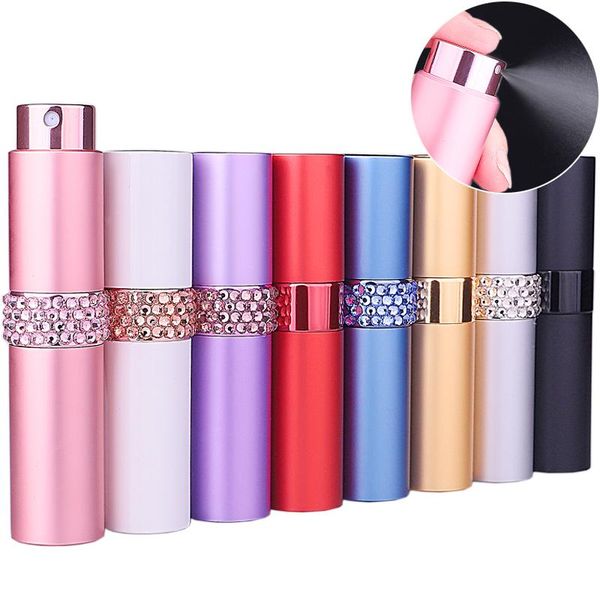 50pcs 8ml portable mini perfume rhinestone diamond atomizer refillable empty spray bottle for travel rotary fine mist sprayer storage bottle
50pcs 8ml portable mini perfume rhinestone diamond atomizer refillable empty spray bottle for travel rotary fine mist sprayer storage bottle