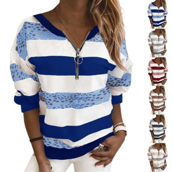women's hoodies & sweatshirts v-neck zipper vacation casual striped printed sweatshirt autumn winter long sleeve loose, Black
women's hoodies & sweatshirts v-neck zipper vacation casual striped printed sweatshirt autumn winter long sleeve loose, Black