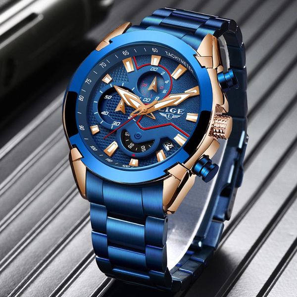 wristwatches 2021 lige mens watches fashion rose gold blue full steel watch men sport clock male business quartz wrist, Slivery;brown
wristwatches 2021 lige mens watches fashion rose gold blue full steel watch men sport clock male business quartz wrist, Slivery;brown