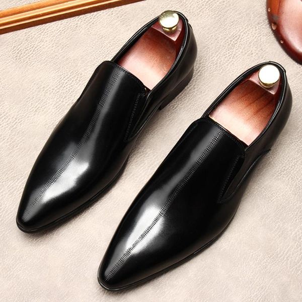 formal men oxford shoes genuine leather pointed toe slip on wedding business black coffee dress for lofers
formal men oxford shoes genuine leather pointed toe slip on wedding business black coffee dress for lofers