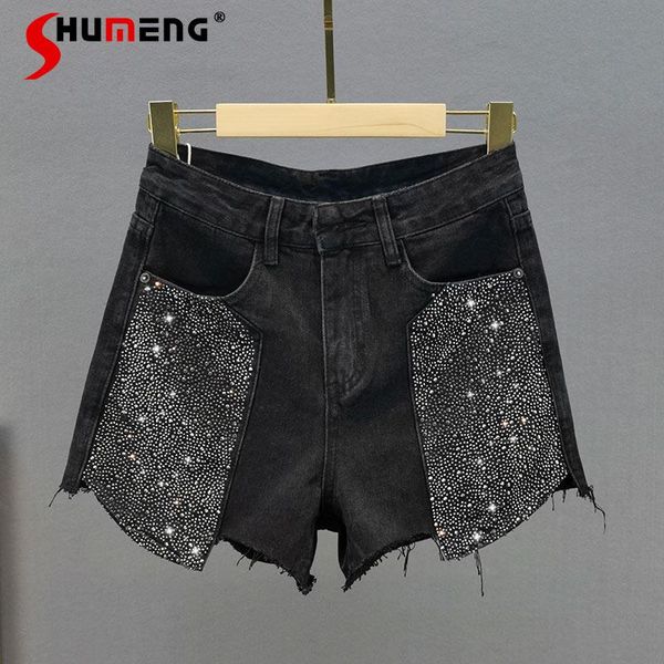 women's jeans fashion rhinestone solid color denim shorts 2021 summer versatile high waist loose wide leg pants for ladies, Blue
women's jeans fashion rhinestone solid color denim shorts 2021 summer versatile high waist loose wide leg pants for ladies, Blue