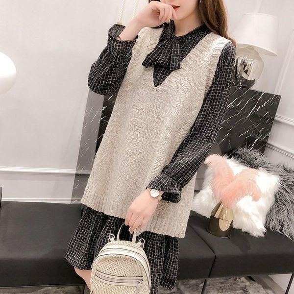 women's vests simple classic elegant office ladies ulzzang chic leisure knitting sweater vest women solid v-neck loose, Black;white
women's vests simple classic elegant office ladies ulzzang chic leisure knitting sweater vest women solid v-neck loose, Black;white