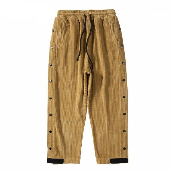 men's pants retro corduroy wide leg men side buttons closure trousers straight khaki black casual loose streetwear
men's pants retro corduroy wide leg men side buttons closure trousers straight khaki black casual loose streetwear