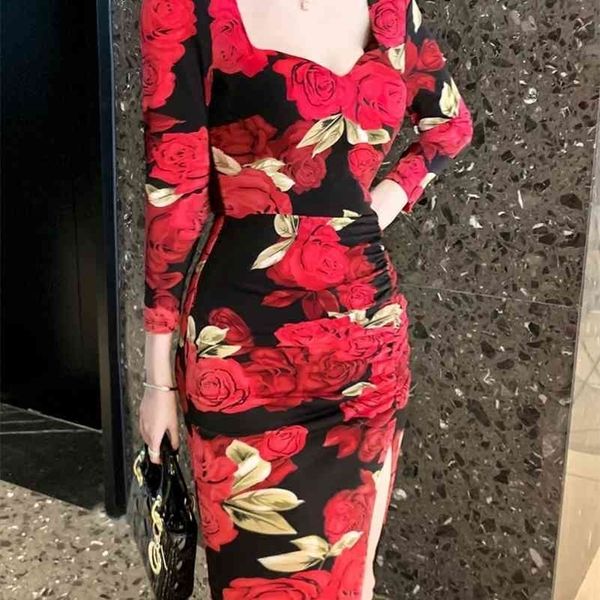 spring and autumn thai design folding old print f open fork dress polyester office lady sheath 210416, Black;gray
spring and autumn thai design folding old print f open fork dress polyester office lady sheath 210416, Black;gray