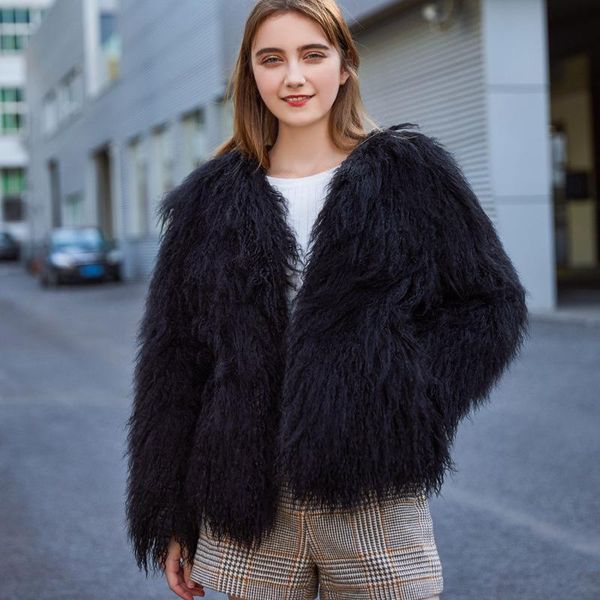 women's fur & faux coats for women winterwear artificial coat sheepskin drape winter jacket luxury down, Black
women's fur & faux coats for women winterwear artificial coat sheepskin drape winter jacket luxury down, Black