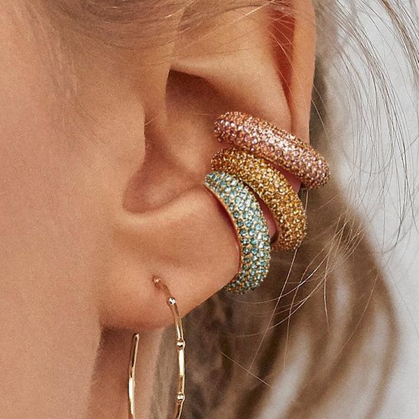 clip-on & screw back full rhinestone ear clip for girls letter shape trendy cuff joyeria mujer aretes earrings without piercing et1217, Silver
clip-on & screw back full rhinestone ear clip for girls letter shape trendy cuff joyeria mujer aretes earrings without piercing et1217, Silver