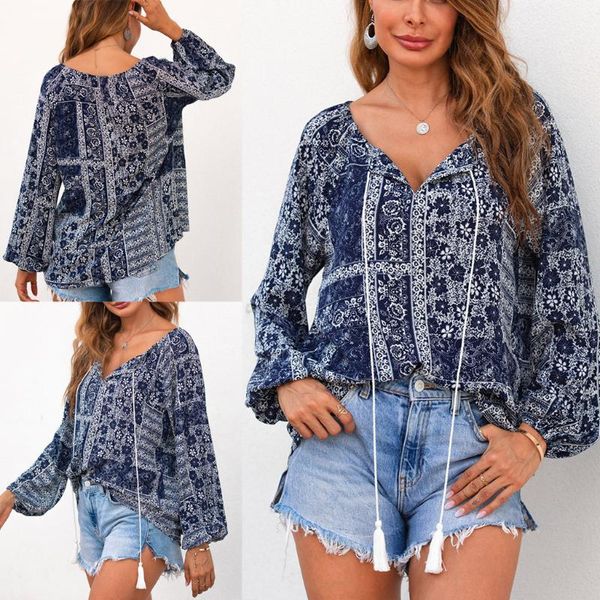 casual women shirt fashion dames blouse loose long sleeve printed vintage femme women's blouses & shirts, White
casual women shirt fashion dames blouse loose long sleeve printed vintage femme women's blouses & shirts, White