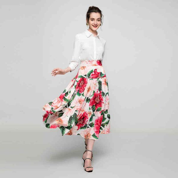 runway 2021 will see women from pieces party fashion white shirt elegant print long skirt, Black
runway 2021 will see women from pieces party fashion white shirt elegant print long skirt, Black