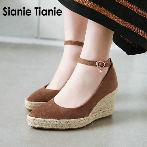 sianie tianie 2021 summer pointed toe buckle strap sweet female shoes ladies high heels fashion platform wedges woman sandals, Black
sianie tianie 2021 summer pointed toe buckle strap sweet female shoes ladies high heels fashion platform wedges woman sandals, Black