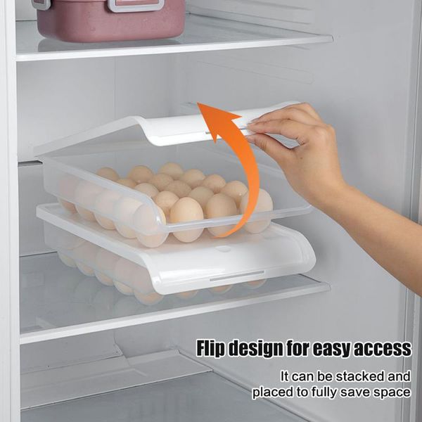 storage bottles & jars flip-type egg fresh-keeping box 20grids large-capacity refrigerator special compartment anti-collision artifact
storage bottles & jars flip-type egg fresh-keeping box 20grids large-capacity refrigerator special compartment anti-collision artifact