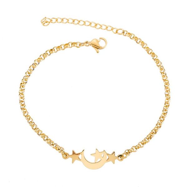 bending moon mini star stainless steel bracelet ladies fashion baitie jewelry link, chain, Black
bending moon mini star stainless steel bracelet ladies fashion baitie jewelry link, chain, Black