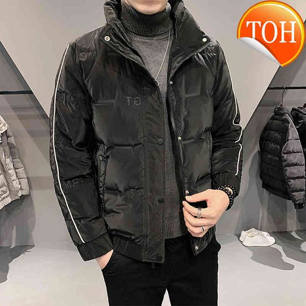 down jacket men's casual winter coat loose fashion yhick stand-up collar white duck down for shopping print letter, Black
down jacket men's casual winter coat loose fashion yhick stand-up collar white duck down for shopping print letter, Black