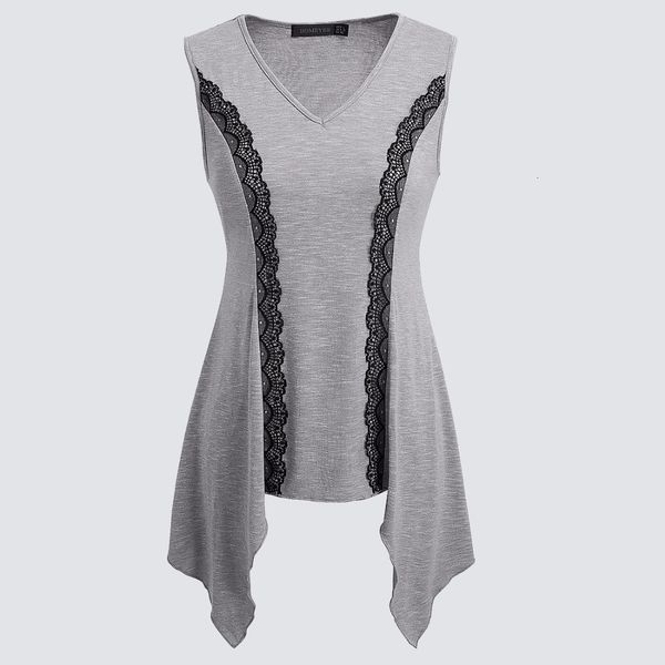 knits women basic sleeveless t shirt casual summer v-neck lace patchwork tee hb385, White
knits women basic sleeveless t shirt casual summer v-neck lace patchwork tee hb385, White