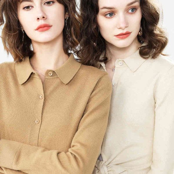 women's knits & tees autumn winter polo lapel thick knit cardigan shirt sweater women knitwear cashmere coat b740, White
women's knits & tees autumn winter polo lapel thick knit cardigan shirt sweater women knitwear cashmere coat b740, White