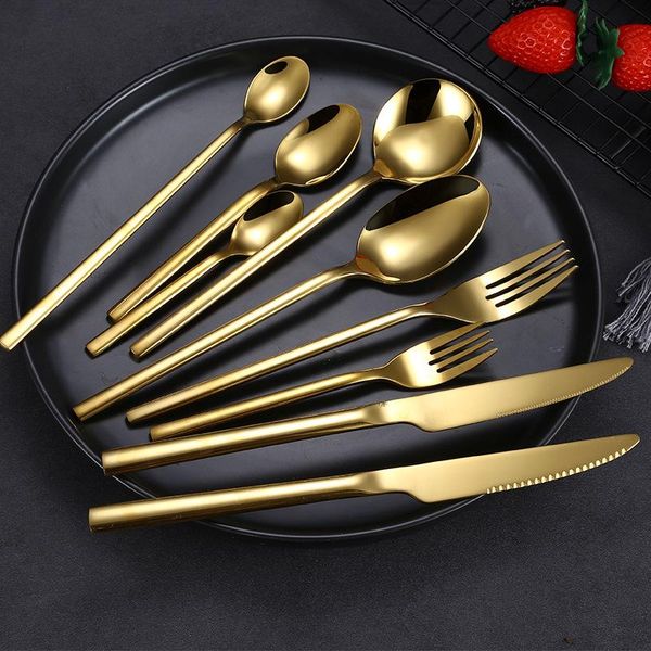 flatware sets 9pcs gold/silver cutlery glossy stainless steel tableware set knife fork coffee spoon dishwasher home kitchen
flatware sets 9pcs gold/silver cutlery glossy stainless steel tableware set knife fork coffee spoon dishwasher home kitchen