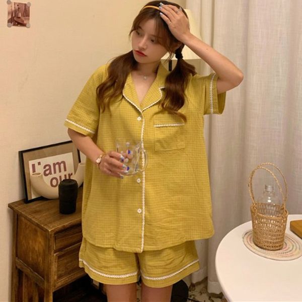 women's sleepwear pajamas for women fashion plaid shirt + shorts sleepwear set korean student's home wear clothes lapel girl night, Black;red
women's sleepwear pajamas for women fashion plaid shirt + shorts sleepwear set korean student's home wear clothes lapel girl night, Black;red